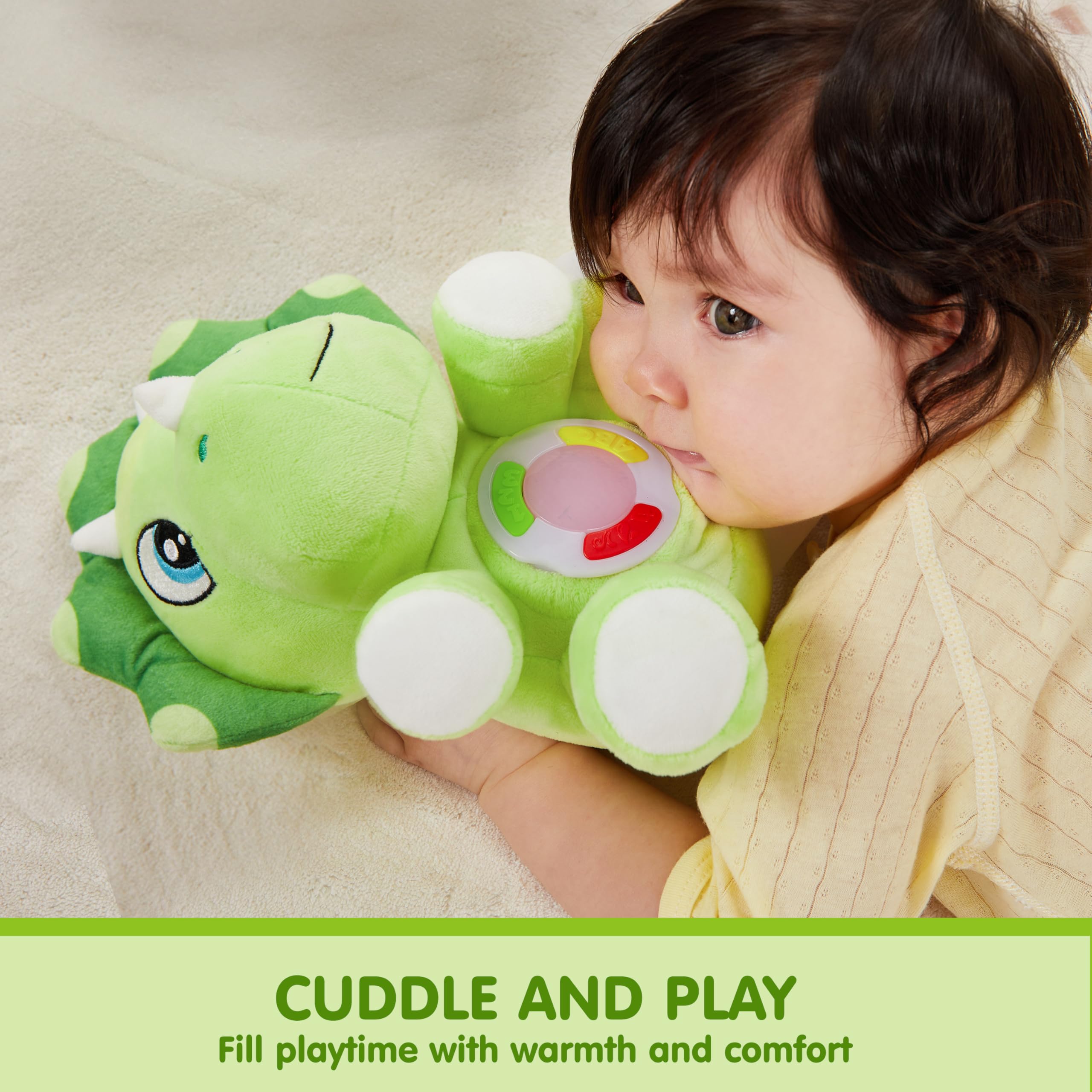 JOYIN triceratops plush toy in bright colors for early exploration.