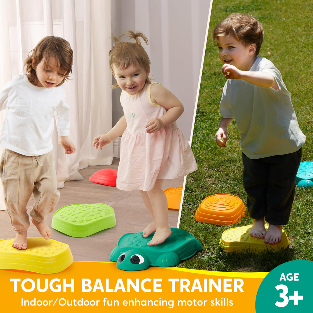 JOYIN turtle path stones help kids improve balance during active play.