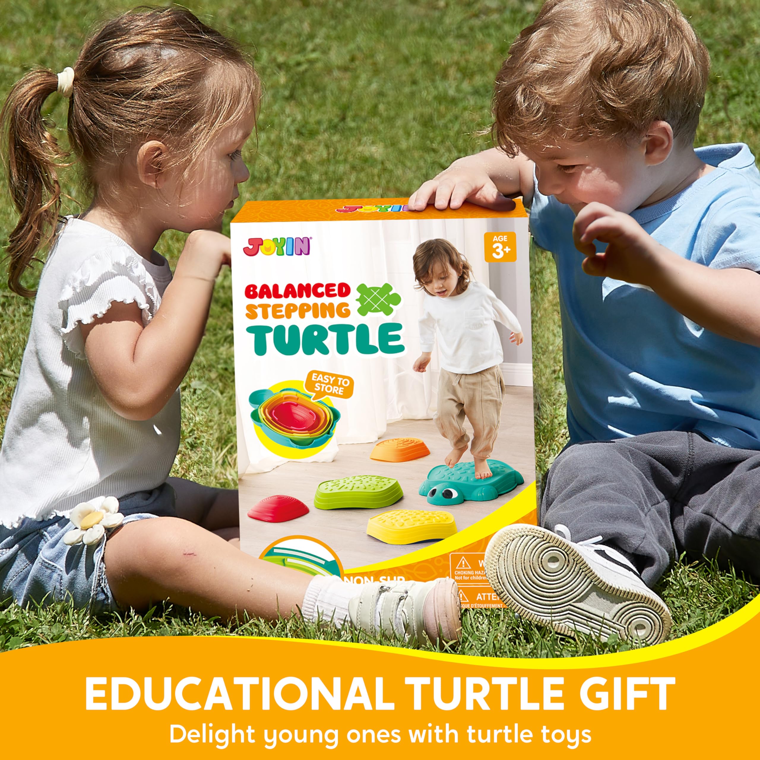 JOYIN turtle stones support versatile play on various surfaces indoors or outdoors.