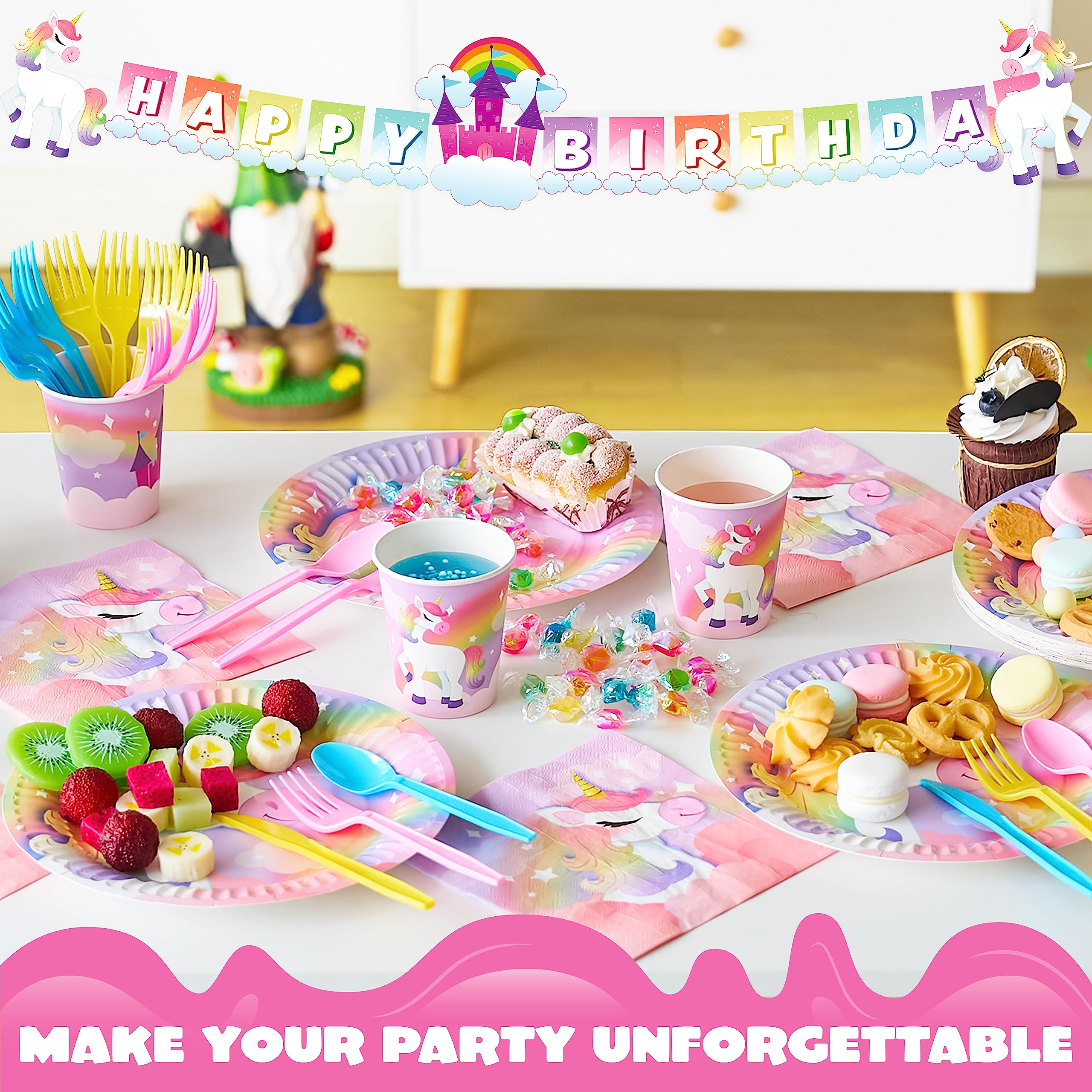 JOYIN unicorn banner close-up with vivid colors