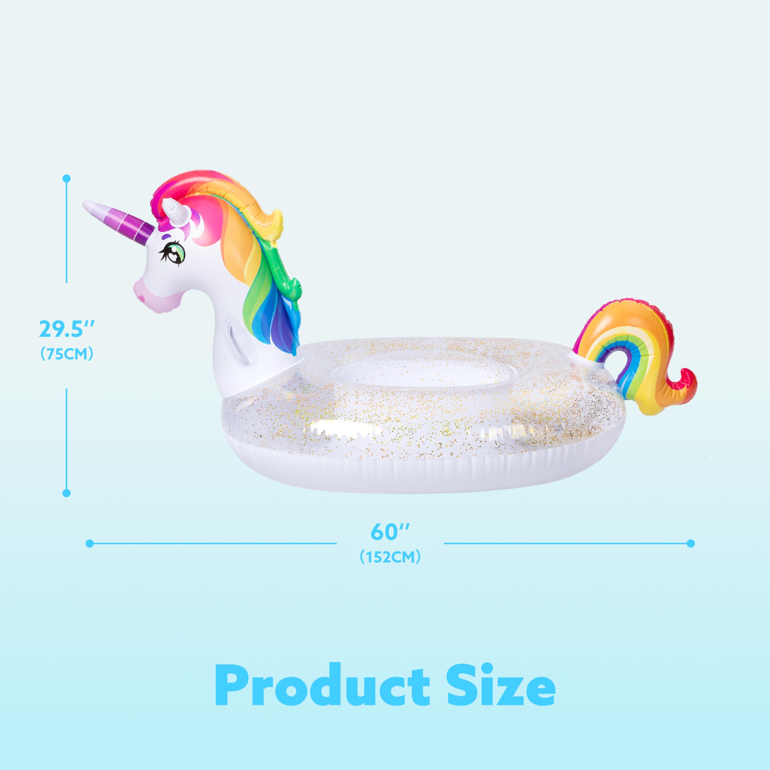 JOYIN Unicorn Float is kid-friendly and great for riding and lounging.
