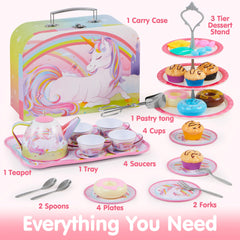 JOYIN unicorn medium plates ready for pretend meals and dessert sharing