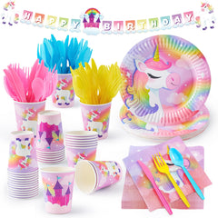 JOYIN unicorn party setup shown with coordinated decor