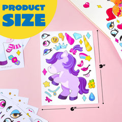 JOYIN Unicorn stickers with eyes and mouths for creative party crafts.