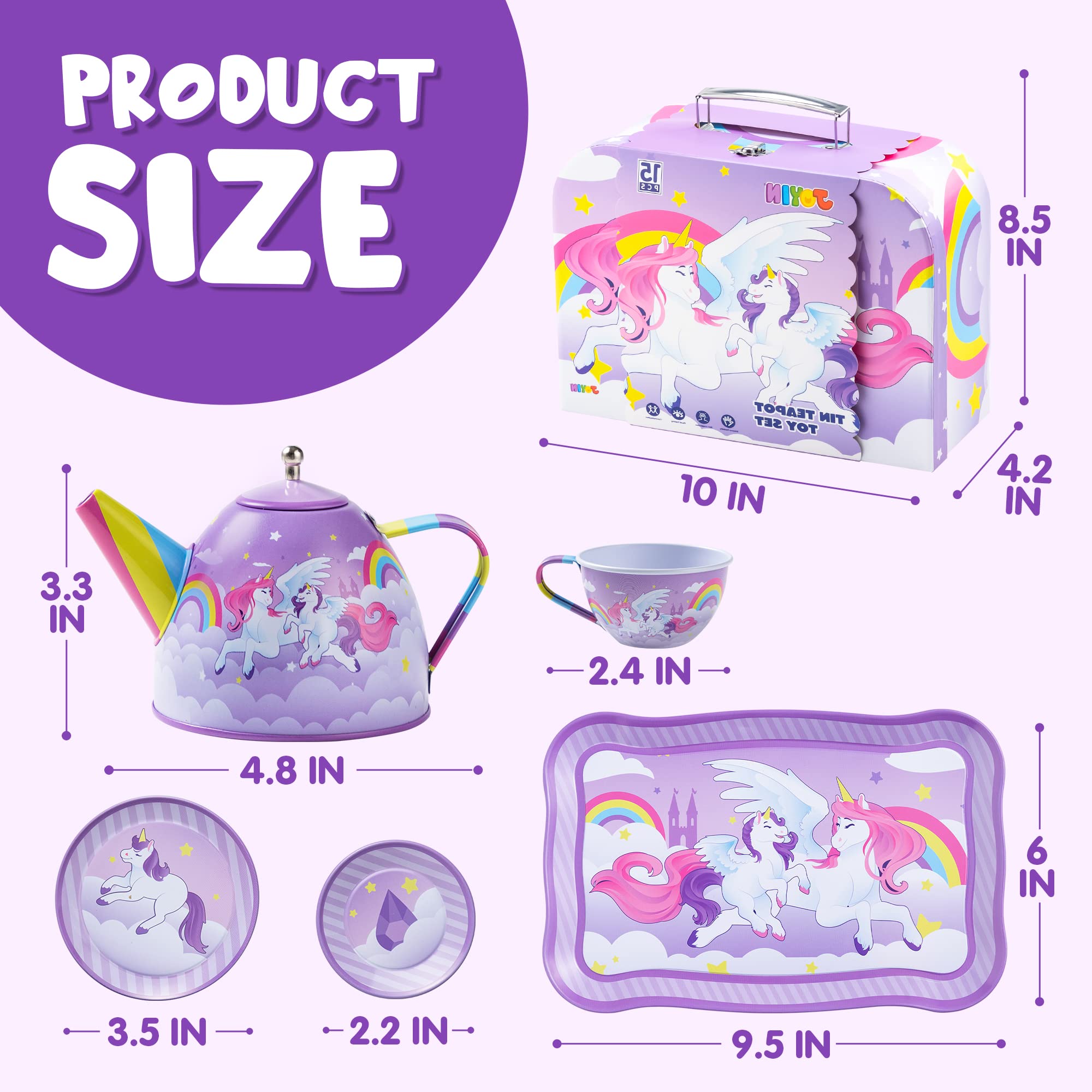 JOYIN unicorn tea party scene with unicorn decor and toy setup