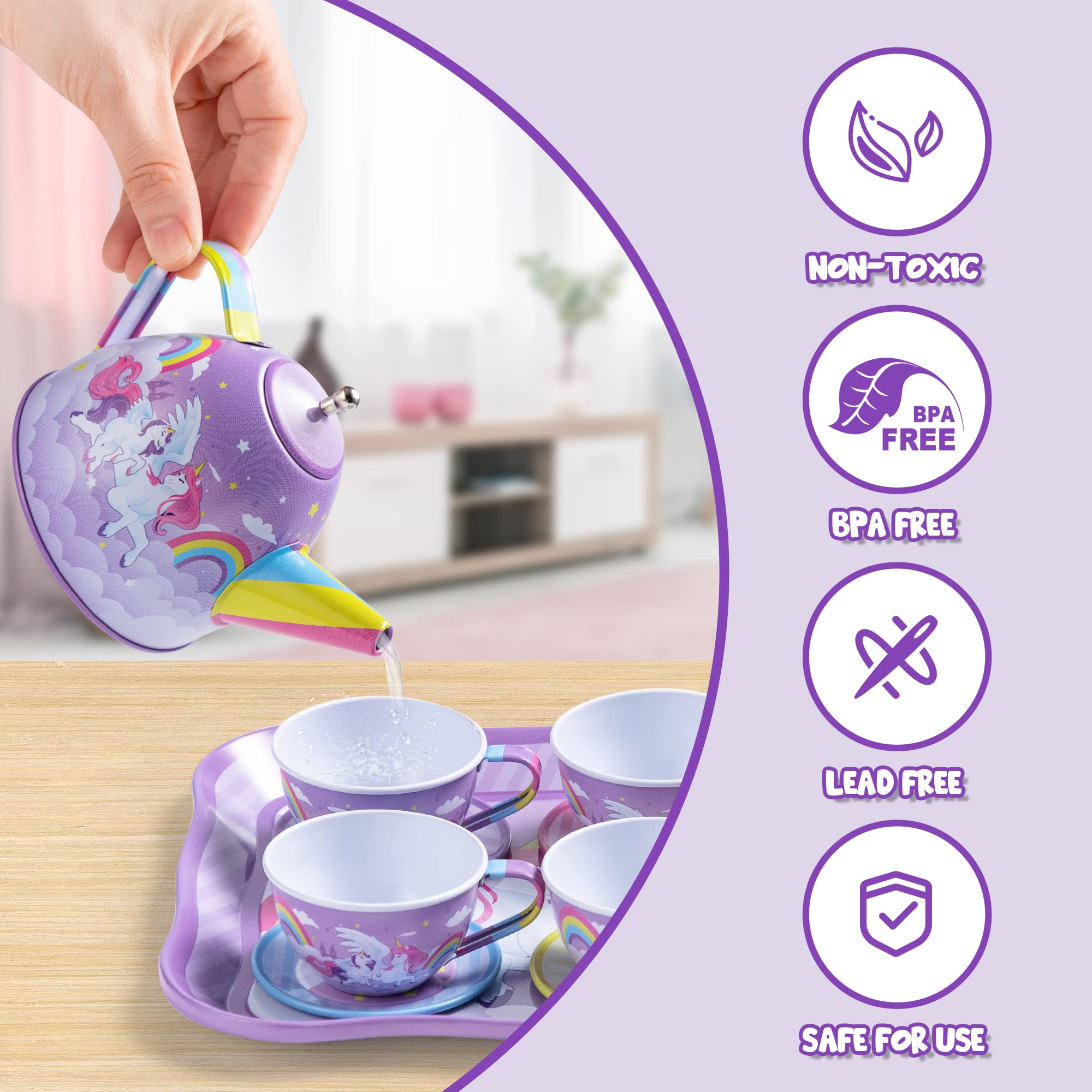 JOYIN unicorn tea party small plates ideal for nibble-sized treats