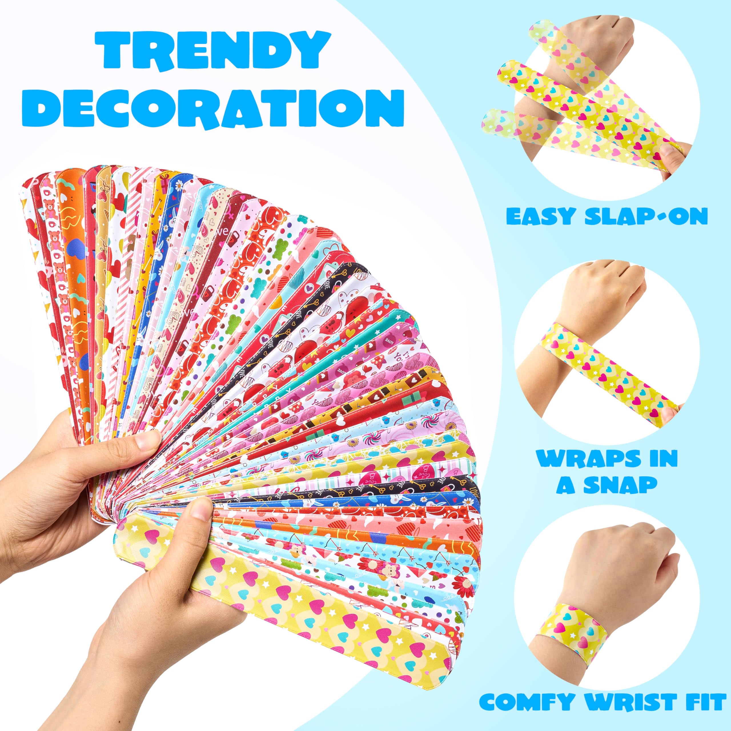 JOYIN slap bracelets with smooth edges for safer, comfortable wear.