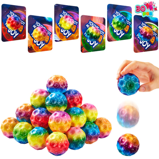 JOYIN spaceball image shows a colorful bouncy ball for classroom fun.
