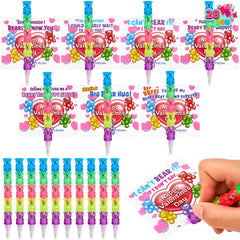 JOYIN valentines bear pencils and cards in package, ready for classroom gifting.
