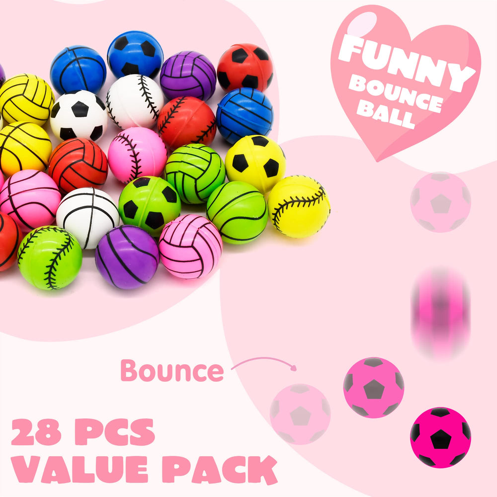 JOYIN valentines bouncy ball volleyball design in red heart case supports sharing