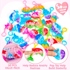 JOYIN bubble-pop keychain fish design offers compact party favors.