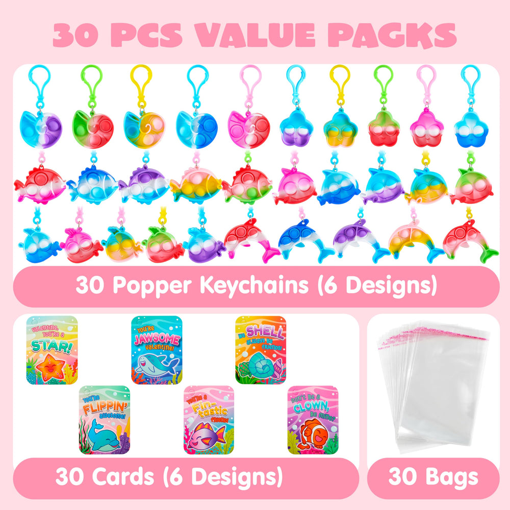 JOYIN bubble-pop keychain shell design perfect for gifts and pocket fun.
