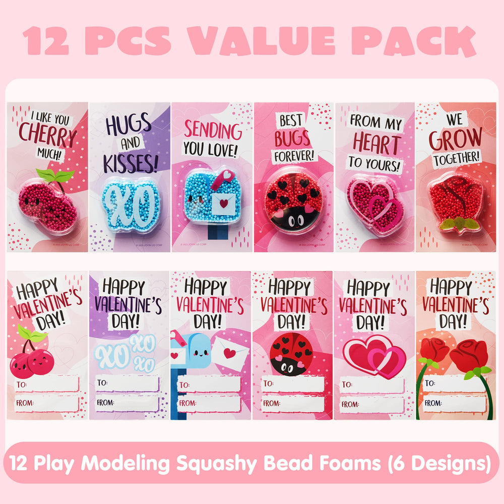 JOYIN card set with six designs includes Cherryish card for festive valentine messages.