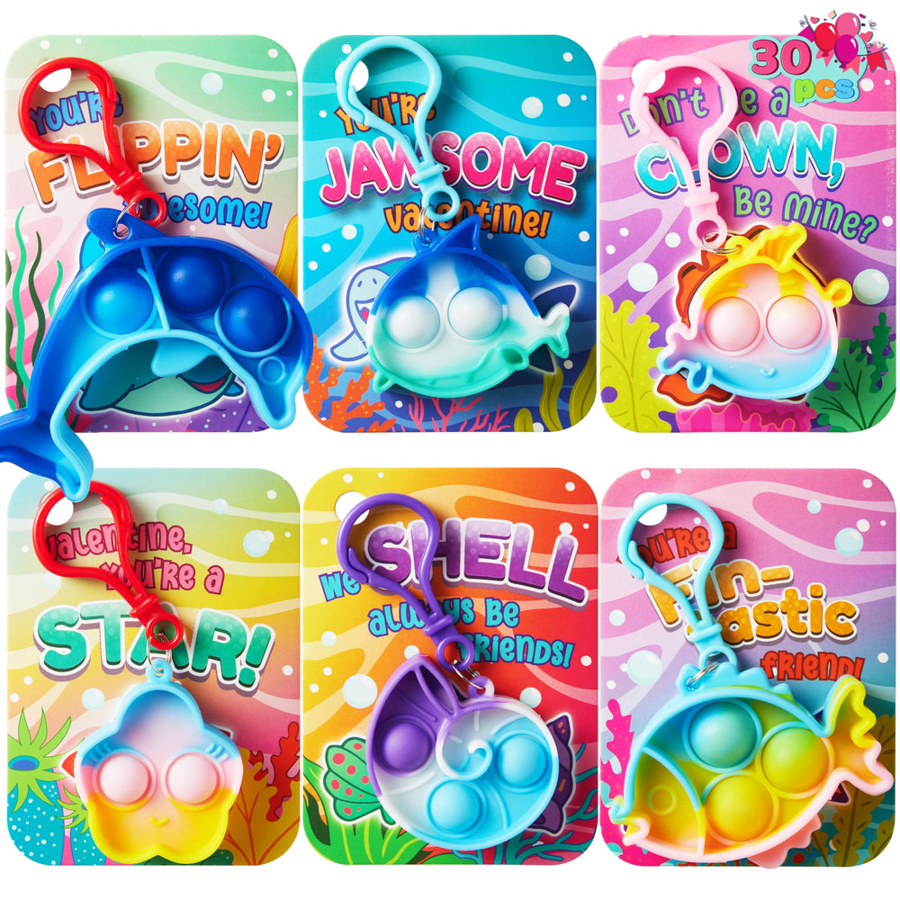 JOYIN sea animal card designs for Valentine exchanges in classrooms.