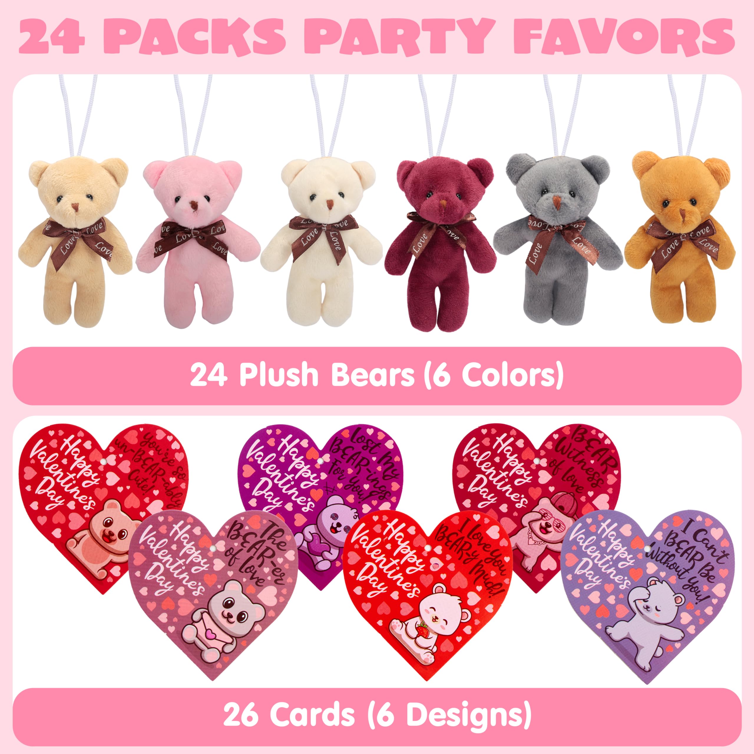 JOYIN Valentine cards and bags included for easy gifting setup