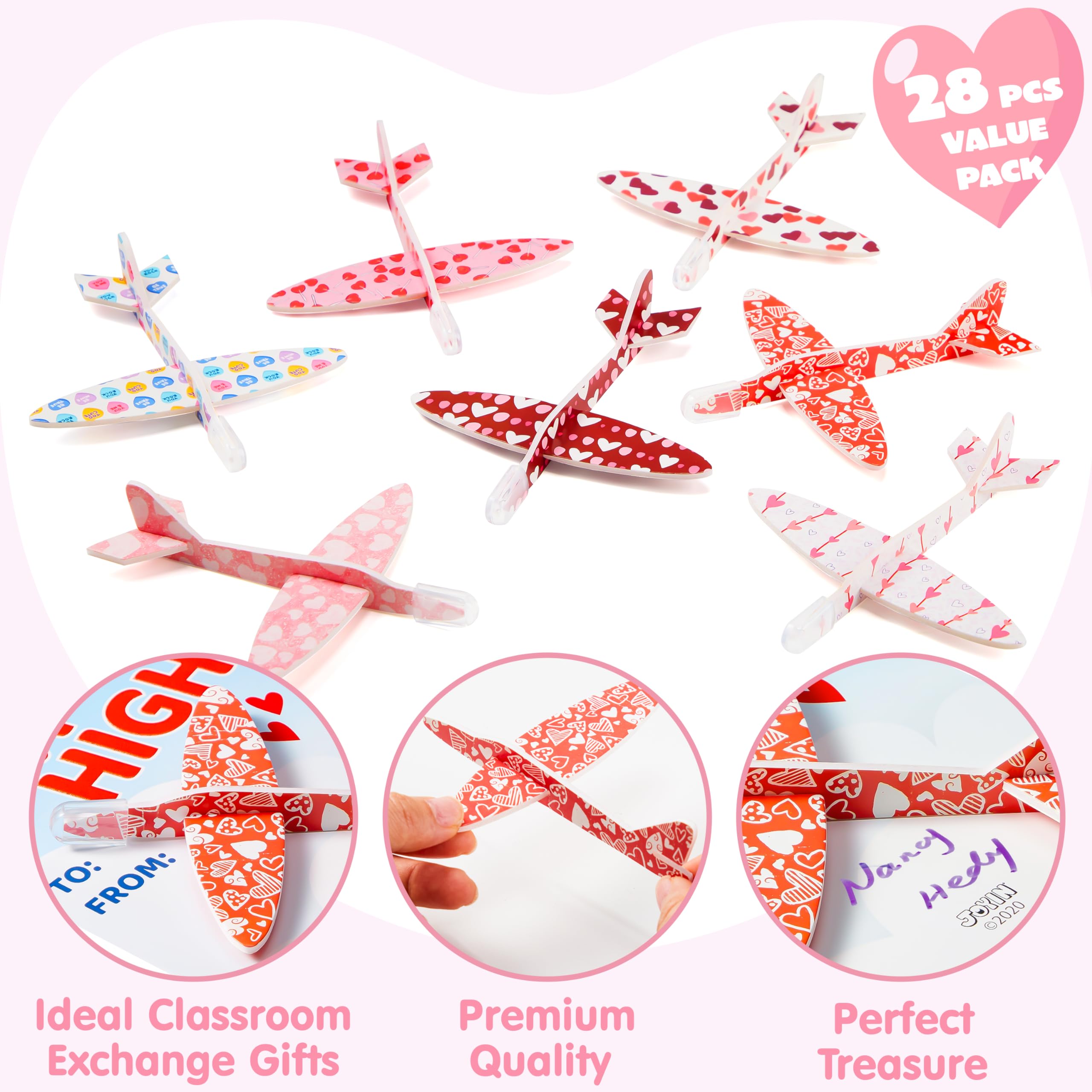 JOYIN valentines cards with cute designs, ideal for goody bags.