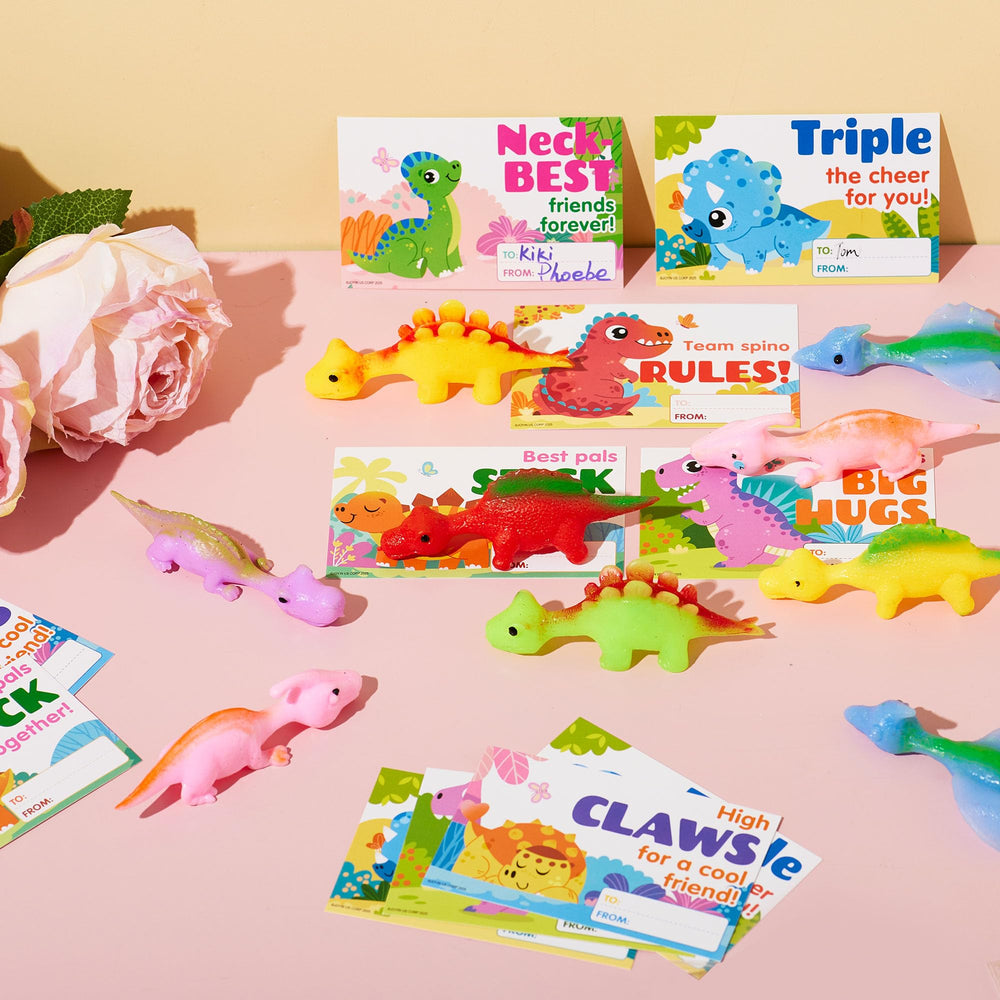 JOYIN Valentine’s Day gift set with colorful dinos and cards