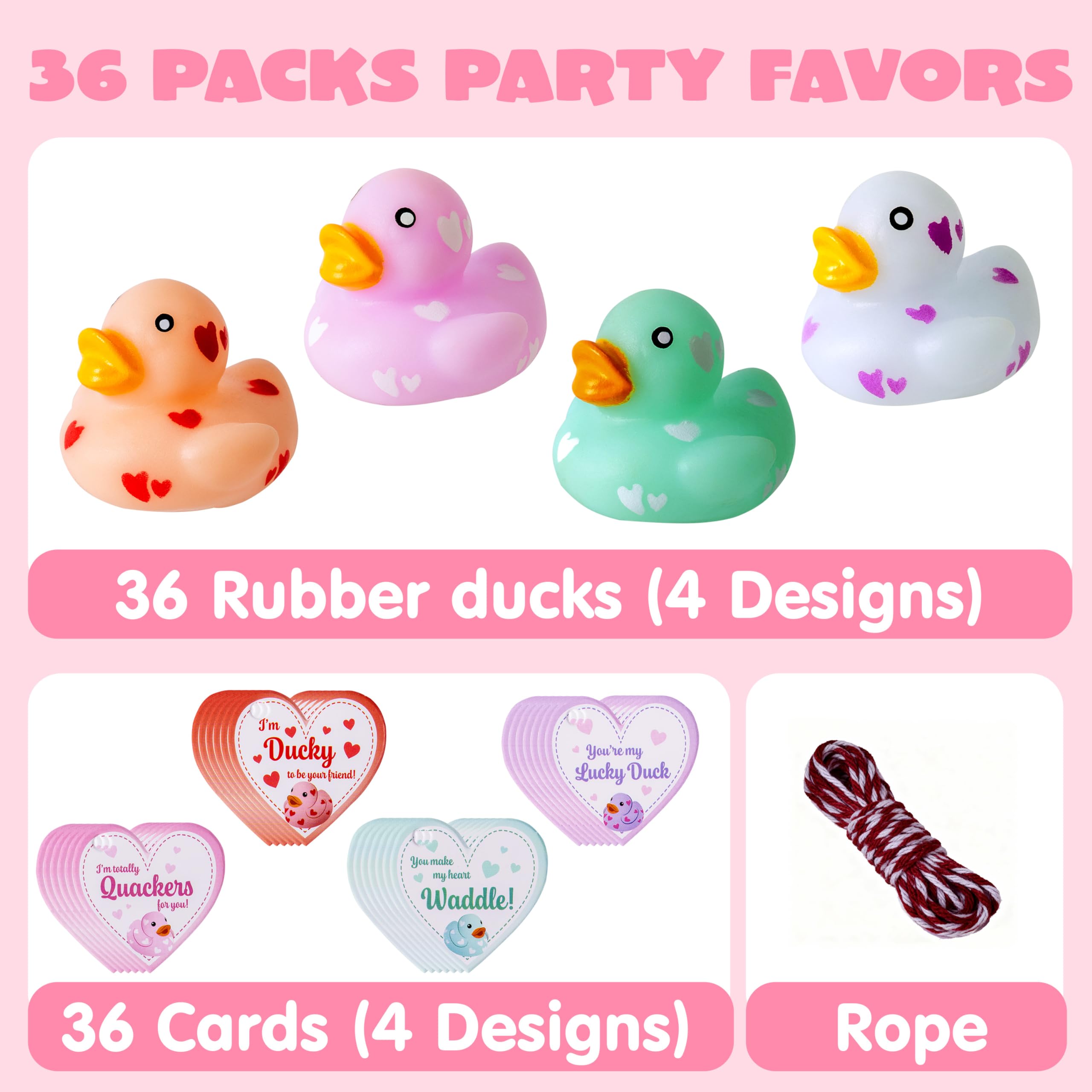 JOYIN heart-design cards with ducks for valentine messages.