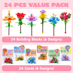 JOYIN Valentine’s flower bouquet blocks design-02 with playful shapes for party favors.