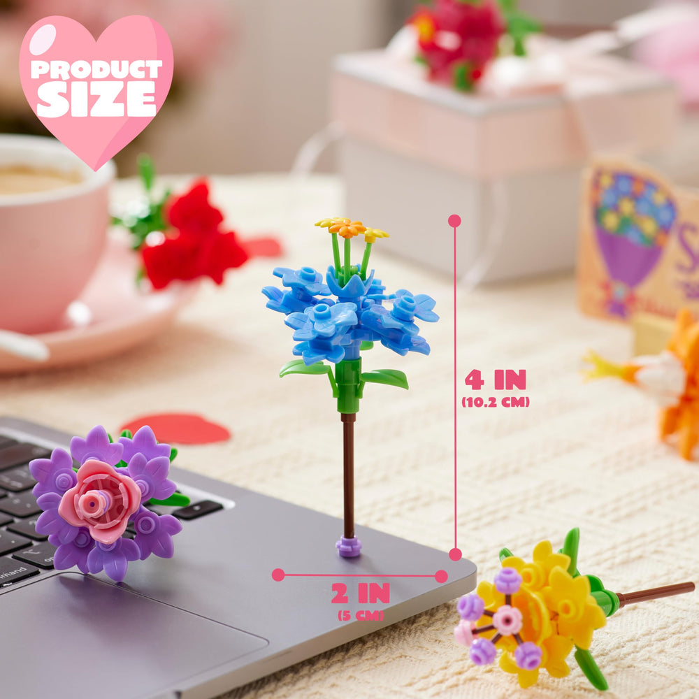 JOYIN Valentine’s flower bouquet blocks design-05 featuring six designs for joyful gifting.