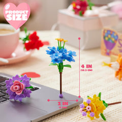JOYIN Valentine’s flower bouquet blocks design-05 featuring six designs for joyful gifting.