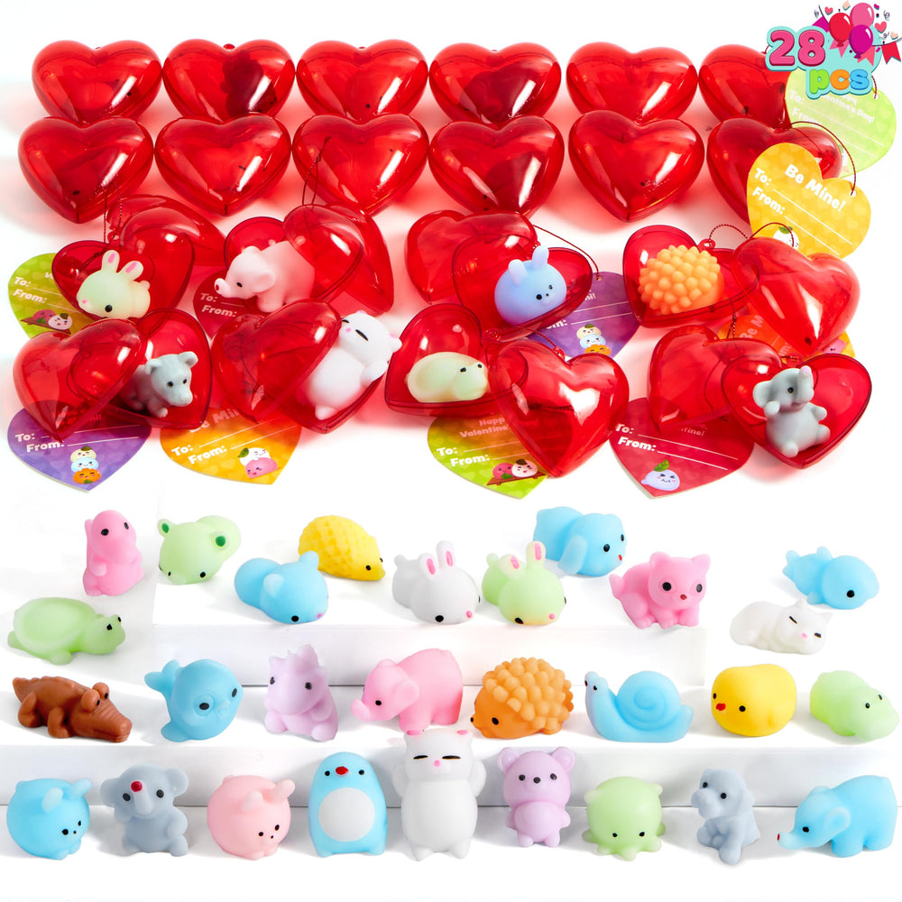 JOYIN Valentine mochi squishy toy in bright colors for sensory play and classroom prizes
