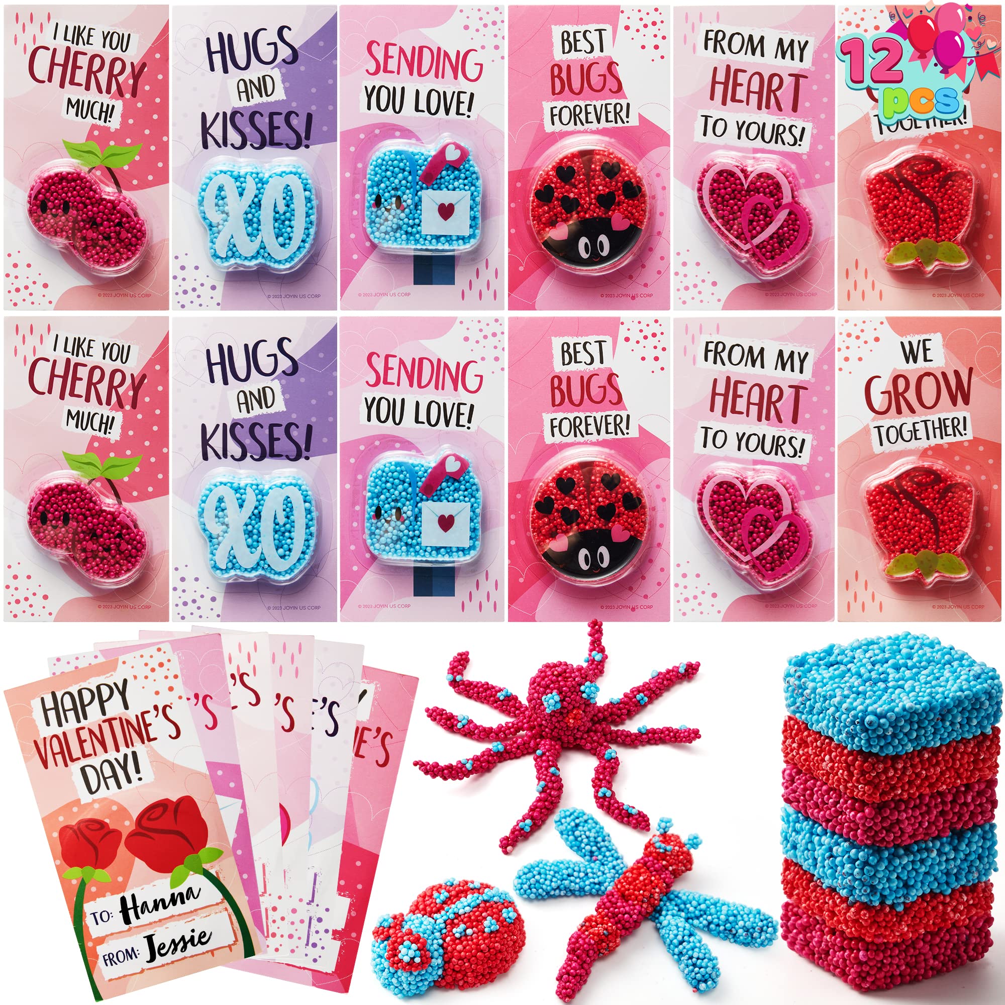 JOYIN valentines kit desk setup illustrating easy classroom activity planning.