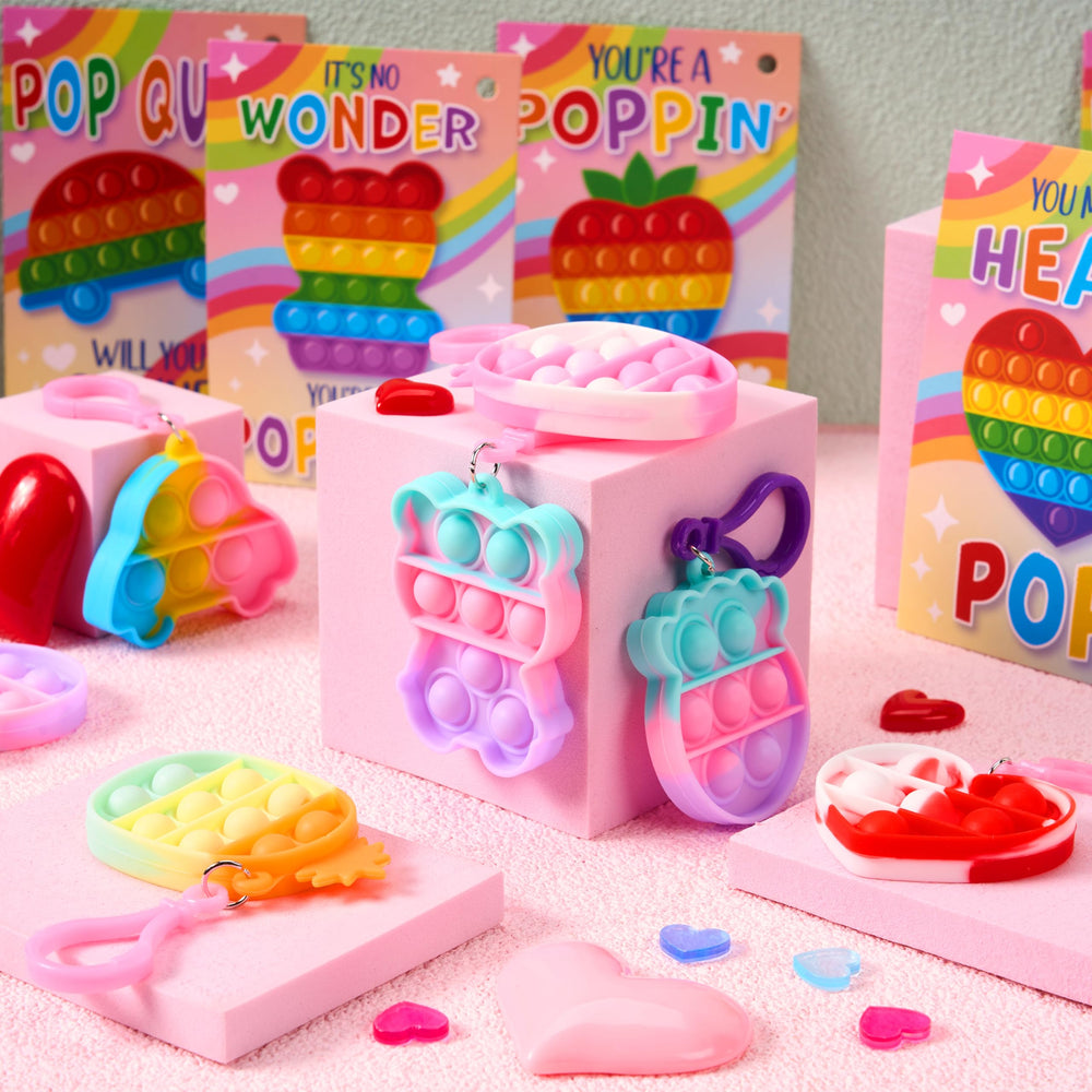 JOYIN bear design bubble keychain provides tactile fun at desks.