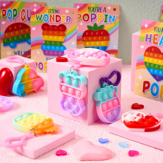 JOYIN bear design bubble keychain provides tactile fun at desks.