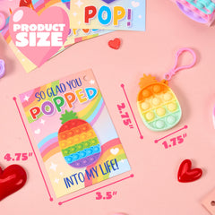 JOYIN card-pairing design pop keychain for classroom exchanges.