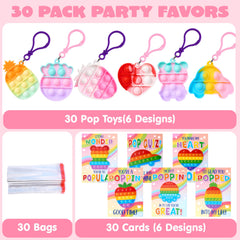 JOYIN heart design pop keychain with calming sensory play.