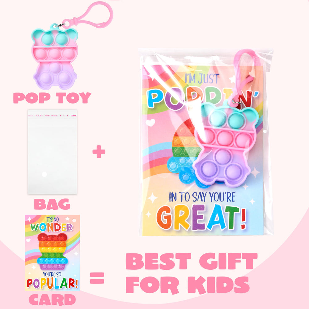 JOYIN pink design pop keychain for gifting and play.