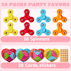 JOYIN Valentine spinner orange close-up highlighting portable design for classroom activities