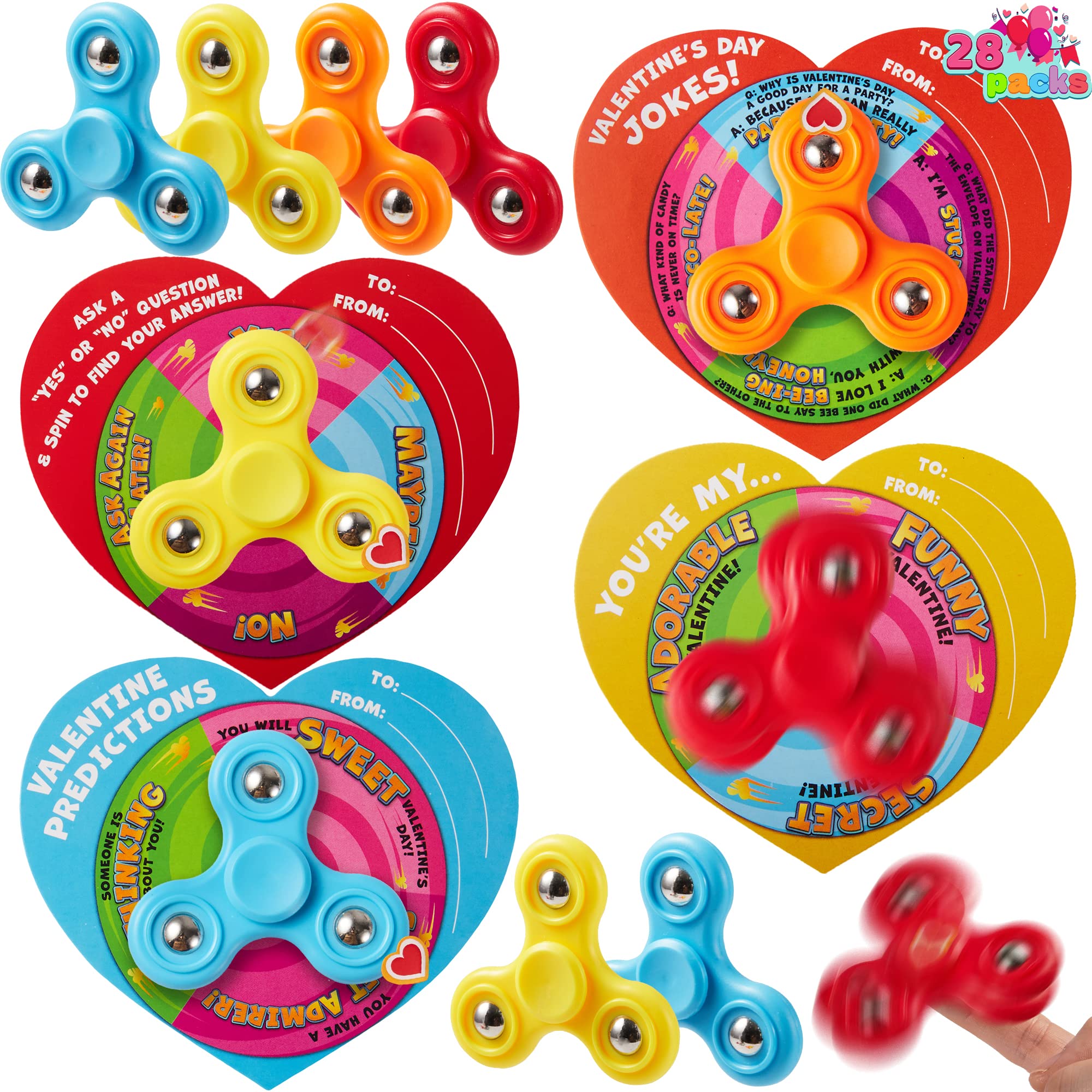 JOYIN Valentine spinner red close-up showing smooth rotation for focus