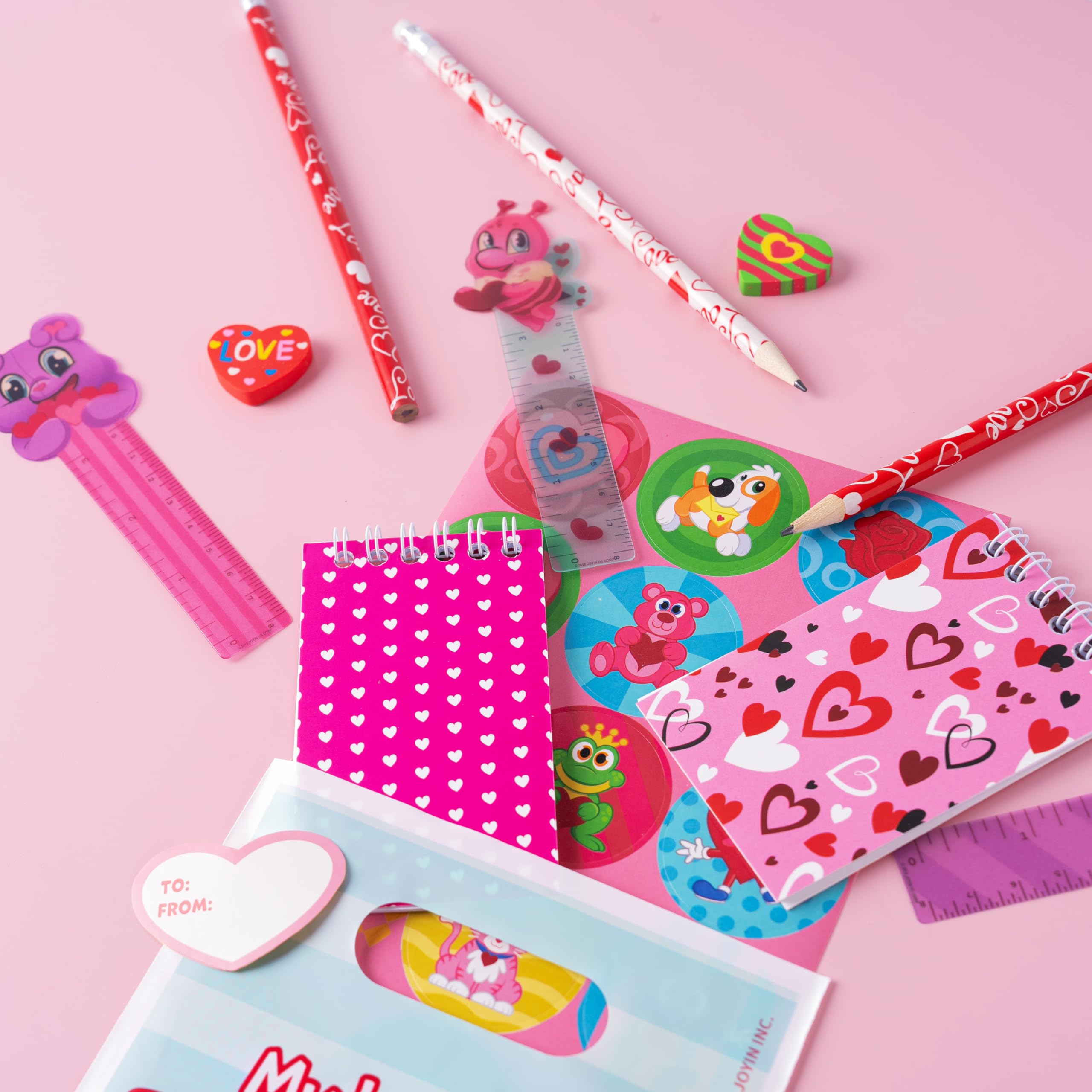 JOYIN valentines stationery gift-prizes set for classroom rewards