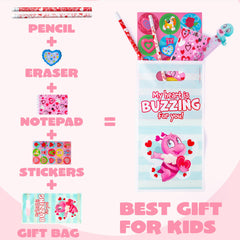 JOYIN valentines pencils with playful designs for daily writing