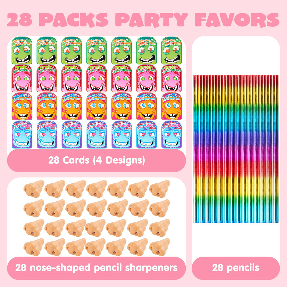 JOYIN valentines pencils with bright designs for party favors
