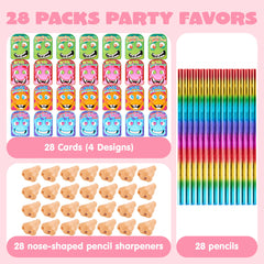 JOYIN valentines pencils with bright designs for party favors
