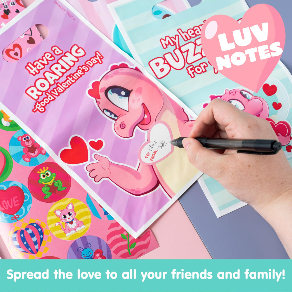 JOYIN valentines treat bags with matching designs for party favors