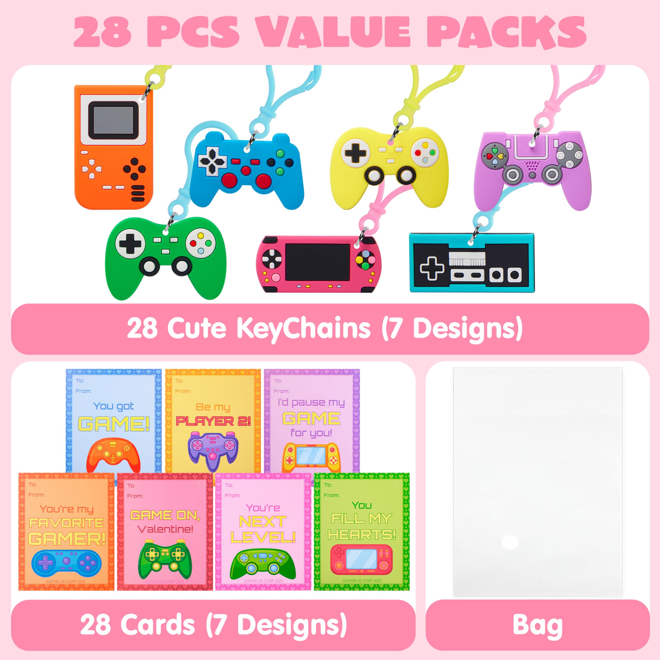 JOYIN video game keychains collection for backpacks and bags