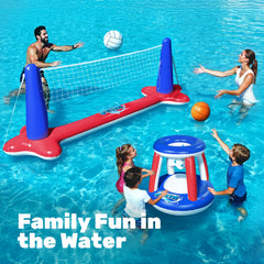 JOYIN volleyball ball included for quick play and responsive hits.