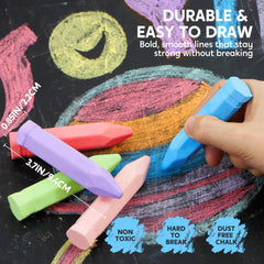 JOYIN washable chalk cleans easily from sidewalks and boards.