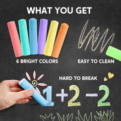 JOYIN chalks used by a child drawing on a sunny sidewalk.