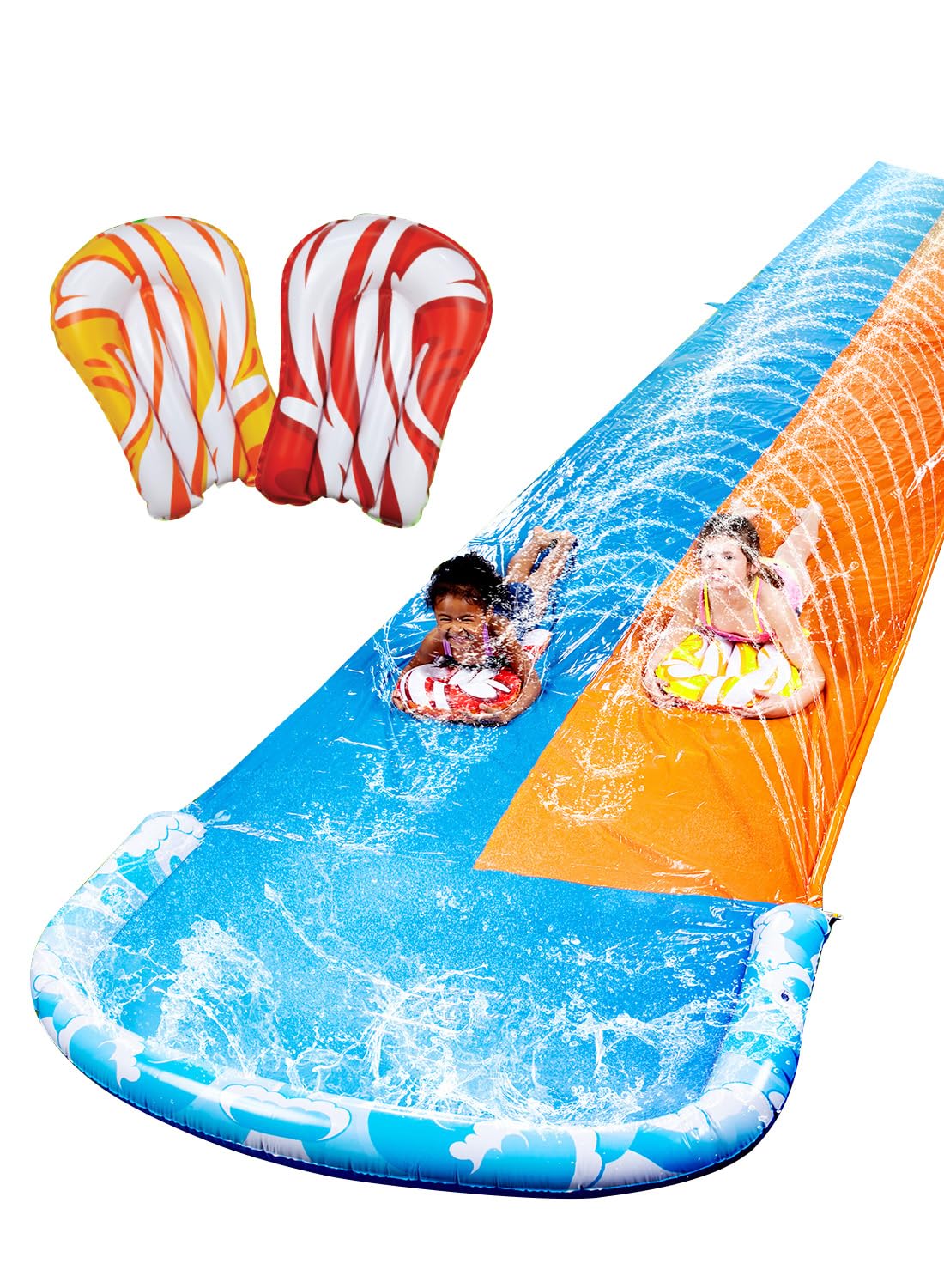 JOYIN 32.5ft water slide with double lanes for backyard family fun.