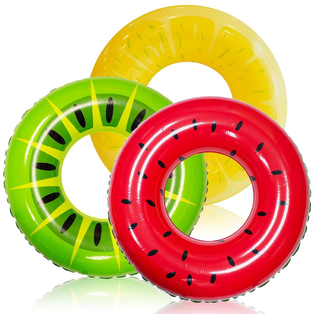 JOYIN watermelon ring float for colorful pool party fun and safe water play