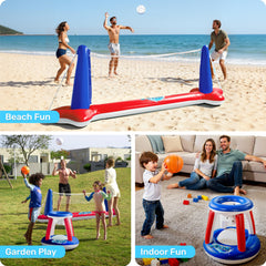 JOYIN weight bags anchor the court to prevent movement during play.