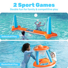 JOYIN weight bags anchor the volleyball court for stable pool play