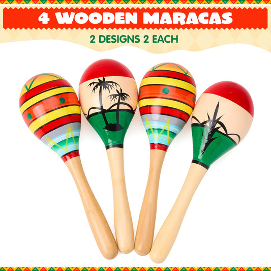 JOYIN colorful wooden maracas with a safe, kid-friendly finish.