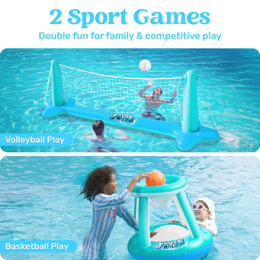 JOYIN XL inflatable volleyball ball 9 in for lively water games