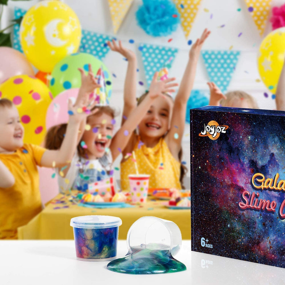 Joyjoz galaxy slime swirls evoke celestial visuals perfect for creative projects.